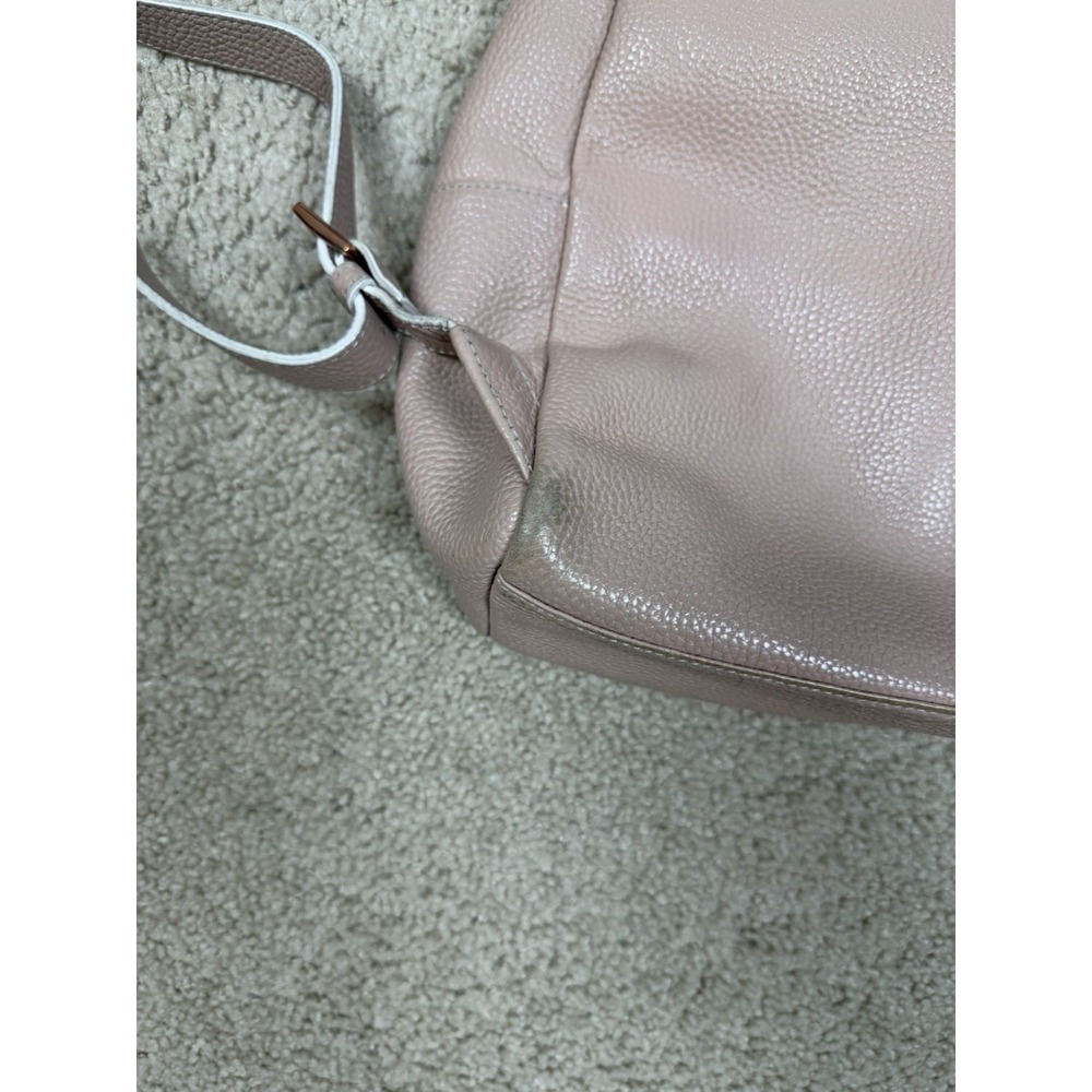 TED BAKER London Mini Backpack Bag Pink Pebble Leather Adjustable‎ - Picture 12 of 16